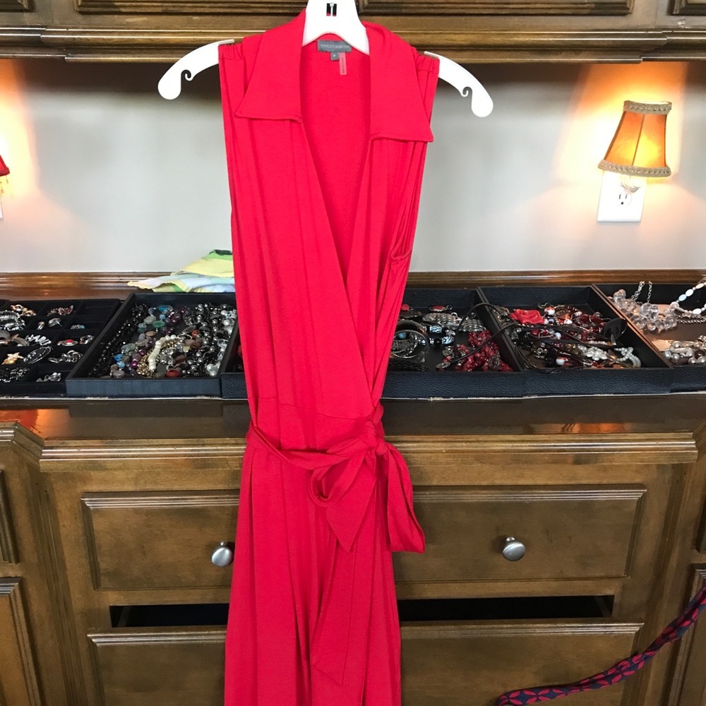 Vince Camuto red wrap dress